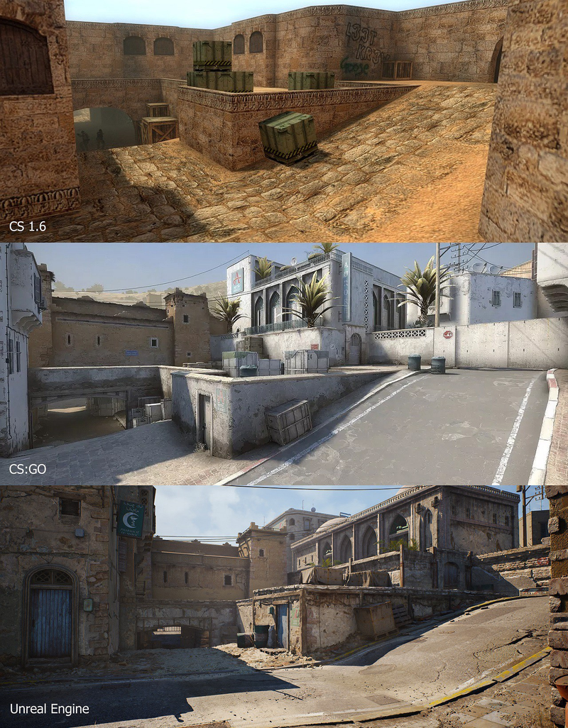 Illustration for article titled Counter-Strike's Iconic De_Dust 2, Remade In Unreal Engine 4